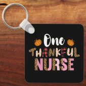 Porte-clés Thanksgiving One Thankful Nurse Leopard Fall Groov (Recto)