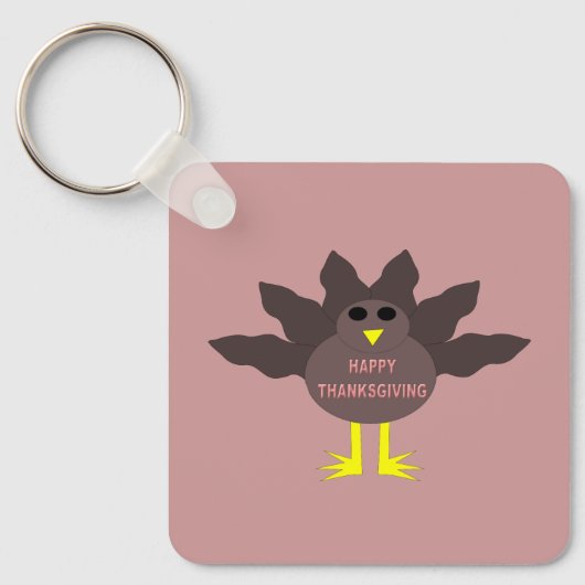 Porte-clés Thanksgiving Pluced Turkey Custom (Recto)
