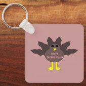 Porte-clés Thanksgiving Pluced Turkey Custom (Recto)