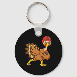 Porte-clés Thanksgiving Turkey Football Player Trophy Award P