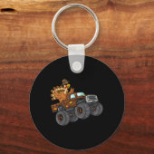 Porte-clés Thanksgiving Turquie équitation Monster Truck Boys (Verso)