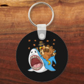 Porte-clés Thanksgiving Turquie équitation Requin amusant Tod (Recto)