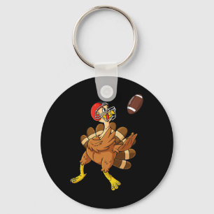 Porte-clés Thanksgiving Turquie Grand Récepteur Football Boys