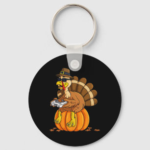 Porte-clés Thanksgiving Turquie Joueur Citrouille Garçons Enf