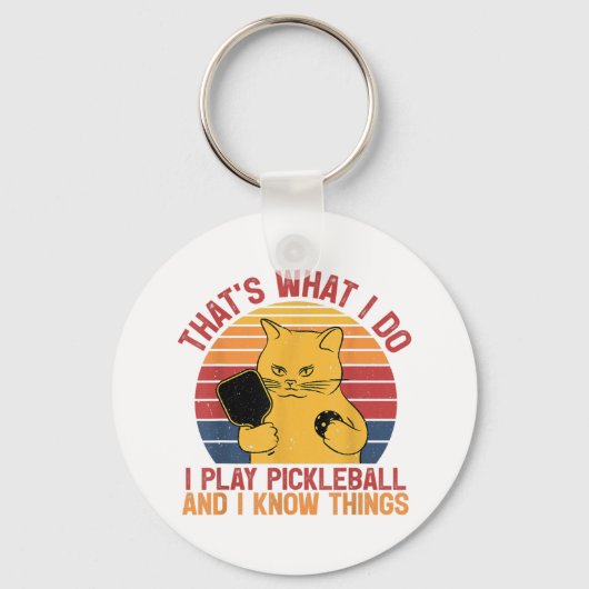 Porte-clés That's What I Do Cat Lovers Paddleball Player Pick (Recto)