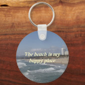 Porte-clés The beach is my happy place (Recto)