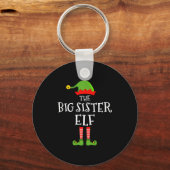 Porte-clés The Big Sister Elf Funny Christmas Matching Family (Recto)