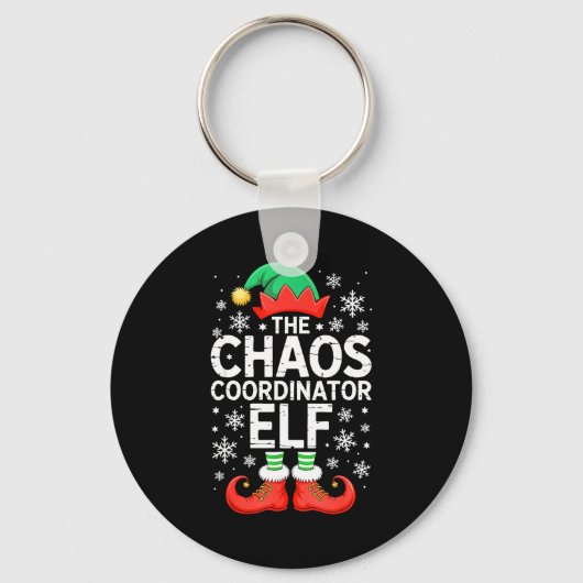 Porte-clés The Chaos Coordinator Elf Shirt Family Matching Ch (Recto)