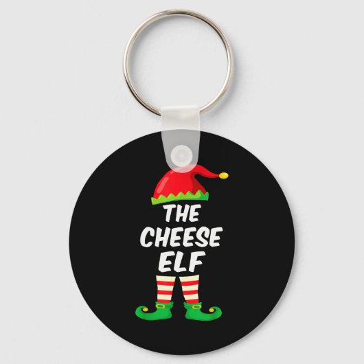 Porte-clés The Cheese Elf Family Matching Funny Christmas Cos (Recto)