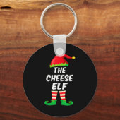 Porte-clés The Cheese Elf Family Matching Funny Christmas Cos (Recto)