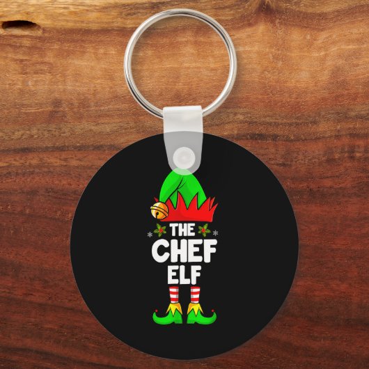 Porte-clés The Chef Elf Shirt Matching Family Chef Christmas (Recto)