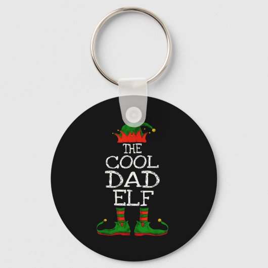 Porte-clés The Cool Dad Elf Family Matching Funny Christmas G (Recto)