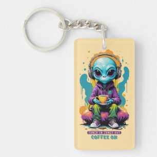 Porte-clés Thé dans Zoned out Café On Belle Art Alien
