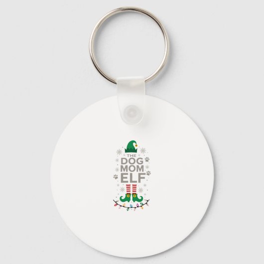 Porte-clés The Dog Mom Elf Xmas Funny Dogs lover Christmas Do (Recto)