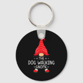 Porte-clés The Dog Walking Gnome Xmas Family Matching Funny C (Recto)