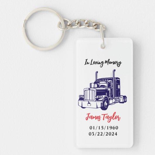 Porte-clés The Final Journey | Trucker Memorial Keychain (Devant)