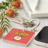 Porte-clés The Flash Name & Lightning Bolt Logo (Devant Droit)