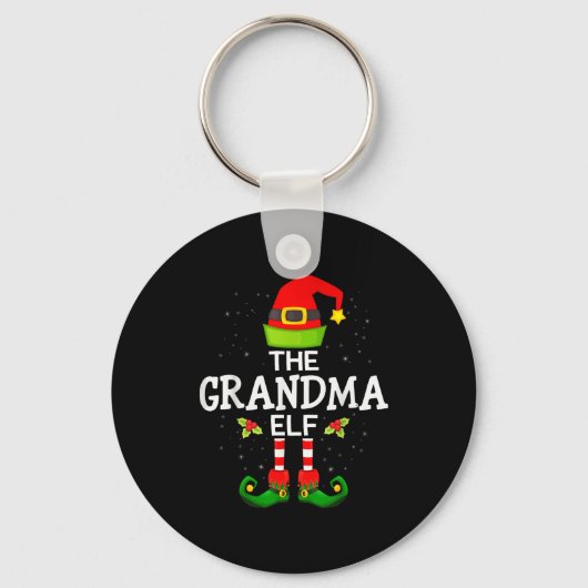 Porte-clés The Grandma Elf Christmas Family Matching Pajama (Recto)