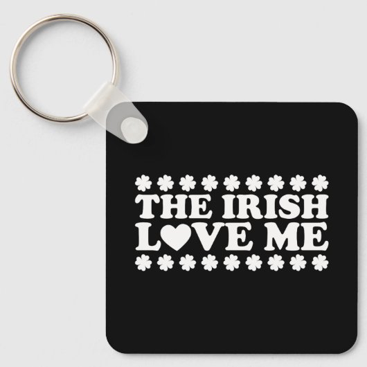 Porte-clés The Irish Love Me Shamrock St Patrick's Day Retro (Recto)