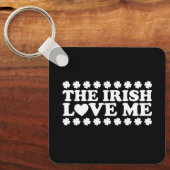 Porte-clés The Irish Love Me Shamrock St Patrick's Day Retro (Recto)