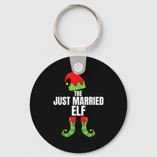 Porte-clés The Just Married Elf Matching Family Christmas Gro (Recto)