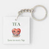 Porte-clés "THÉ - L'amour dans chaque gorgée" (Dos)