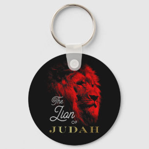 Porte-clés The Lion of Judah Black Red Gold Christian