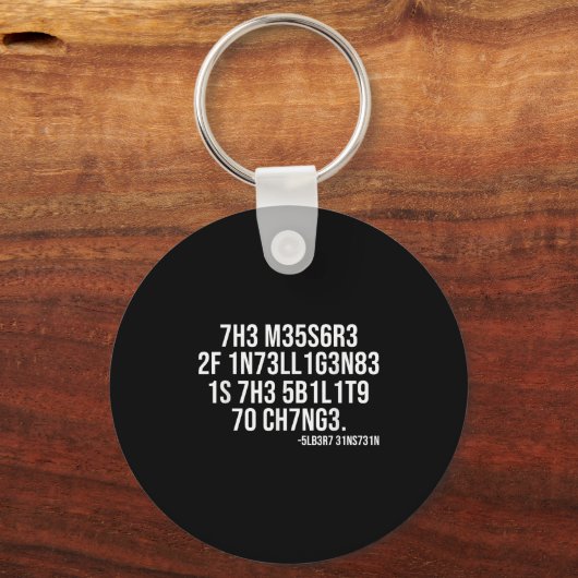 Porte-clés The Measure Of Intelligence Coded Motivational Sci (Recto)