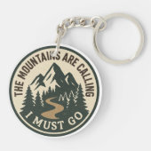 Porte-clés The Mountains Are Calling – Adventure Hiking Badge (Dos)