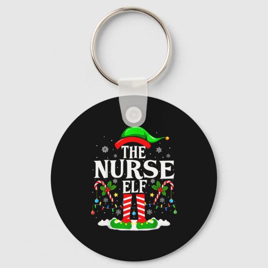Porte-clés The Nurse Elf Christmas Nursing Funny Rn Christmas (Recto)