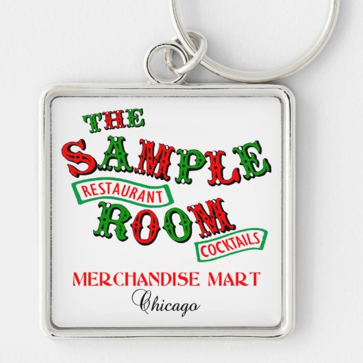 Porte-clés The Sample Room, Merchandising Mart, Chicago, IL (Devant)