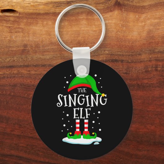 Porte-clés The Singing Elf Christmas Family Matching Xmas Sin (Recto)