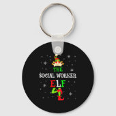 Porte-clés The Social Worker Elf Christmas Elf Matching Famil (Recto)