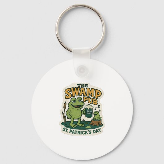 Porte-clés The Swamp Pub Frog St.Patrick's Day (Recto)