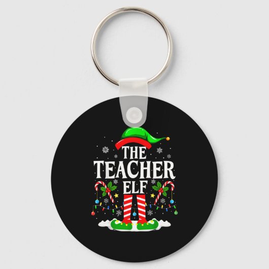 Porte-clés The Teacher Elf Funny Xmas Teachers Christmas Teac (Recto)