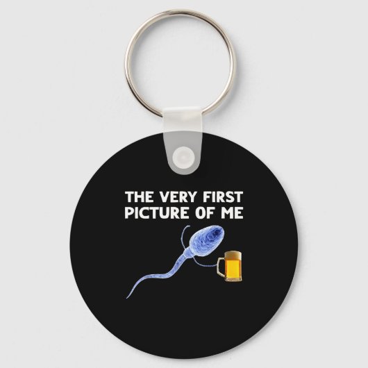 Porte-clés The Very First Cture Of Me Funny Sperm Holding Bee (Recto)