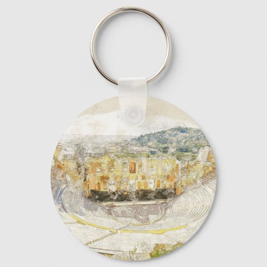 Porte-clés Théâtre antique d'Athènes, Grèce (Recto)