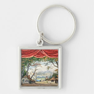 PORTE-CLÉS THEATRE BACKDROP DECOR, BALLET RUSES GISELLE CARD