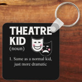 Porte-clés Théâtre Kid Définition Acteur Plus Dramatique acte (Verso)