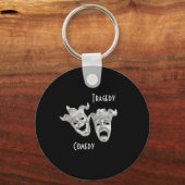 Porte-clés Théâtre Masque Comédie et Tragédie Noir (Recto)