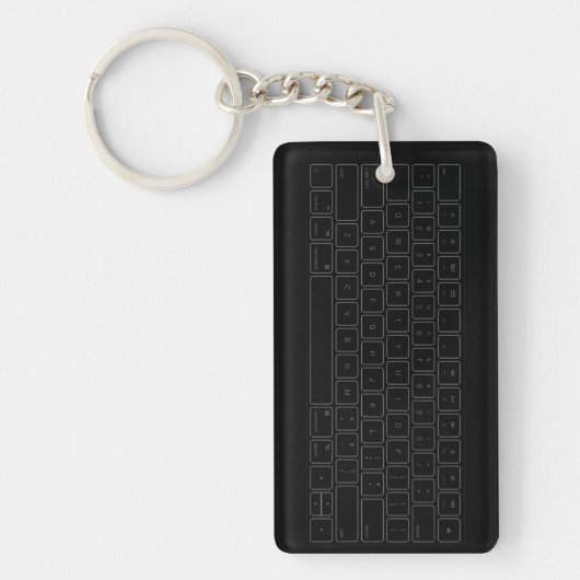 Porte-clés Thème Clavier Ordinateur cool (Devant)