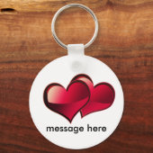 Porte-clés Thème d'amour des coeurs (Recto)