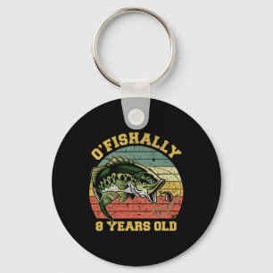 Porte-clés Thème d'anniversaire pour 8 ans 'O'fishally' sur l
