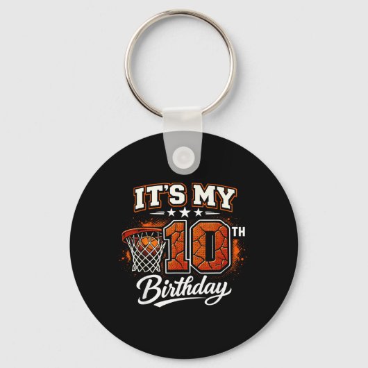 Porte-clés Thème de baseball pour 10 ans Anniversaire 10 ans (Recto)
