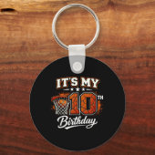 Porte-clés Thème de baseball pour 10 ans Anniversaire 10 ans (Recto)