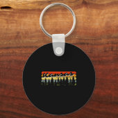 Porte-clés Thème de cabine d'arbres de coucher de soleil de f (Recto)