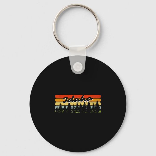 Porte-clés Thème de cabine d'arbres de forêt de coucher de so (Recto)