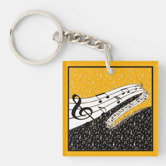 Porte-clés Thème de musique d'or (Devant)