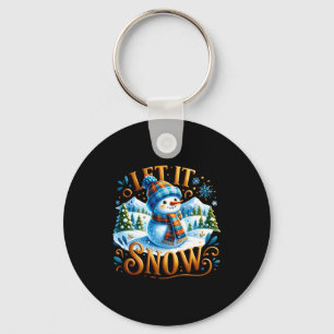 Porte-clés Thème de Noël Laissez Tomber la Neige T Shirt Mign