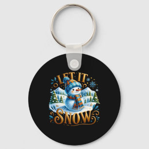 Porte-clés Thème de Noël Laissez Tomber la Neige T Shirt Mign